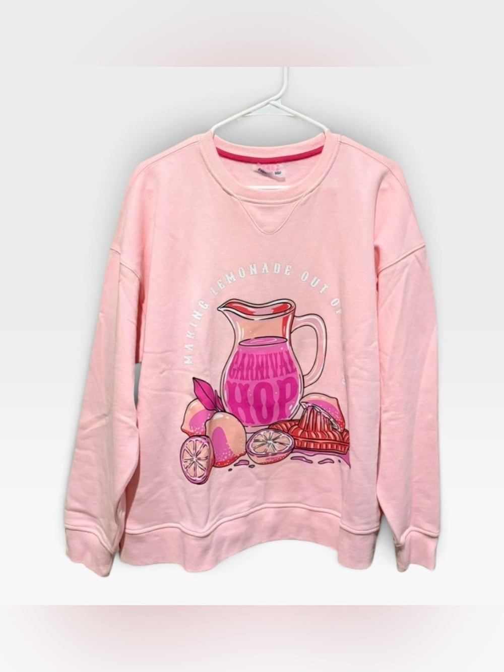 Terez carnival hop Pink Lemonade Graphic Crewneck Sweatshirt